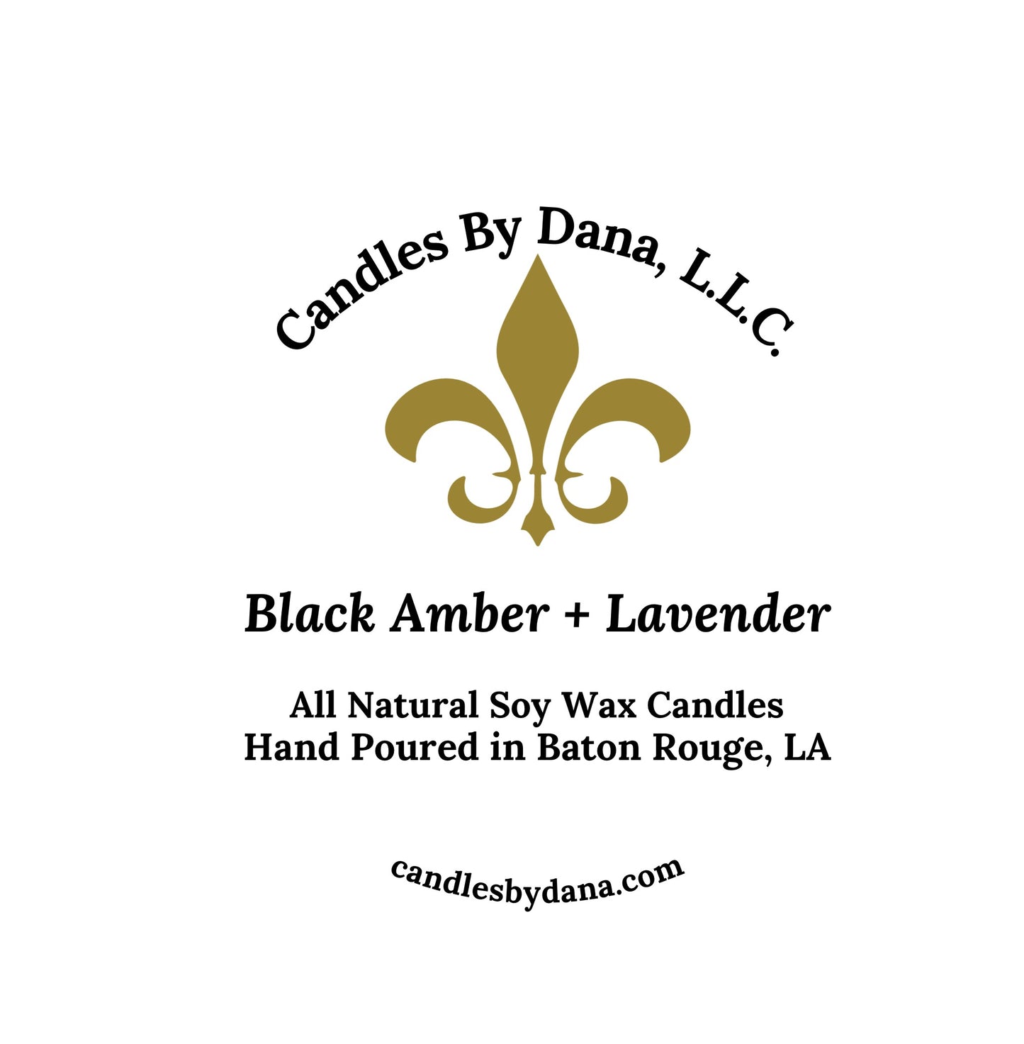 Black Amber + Lavender Soy Candle